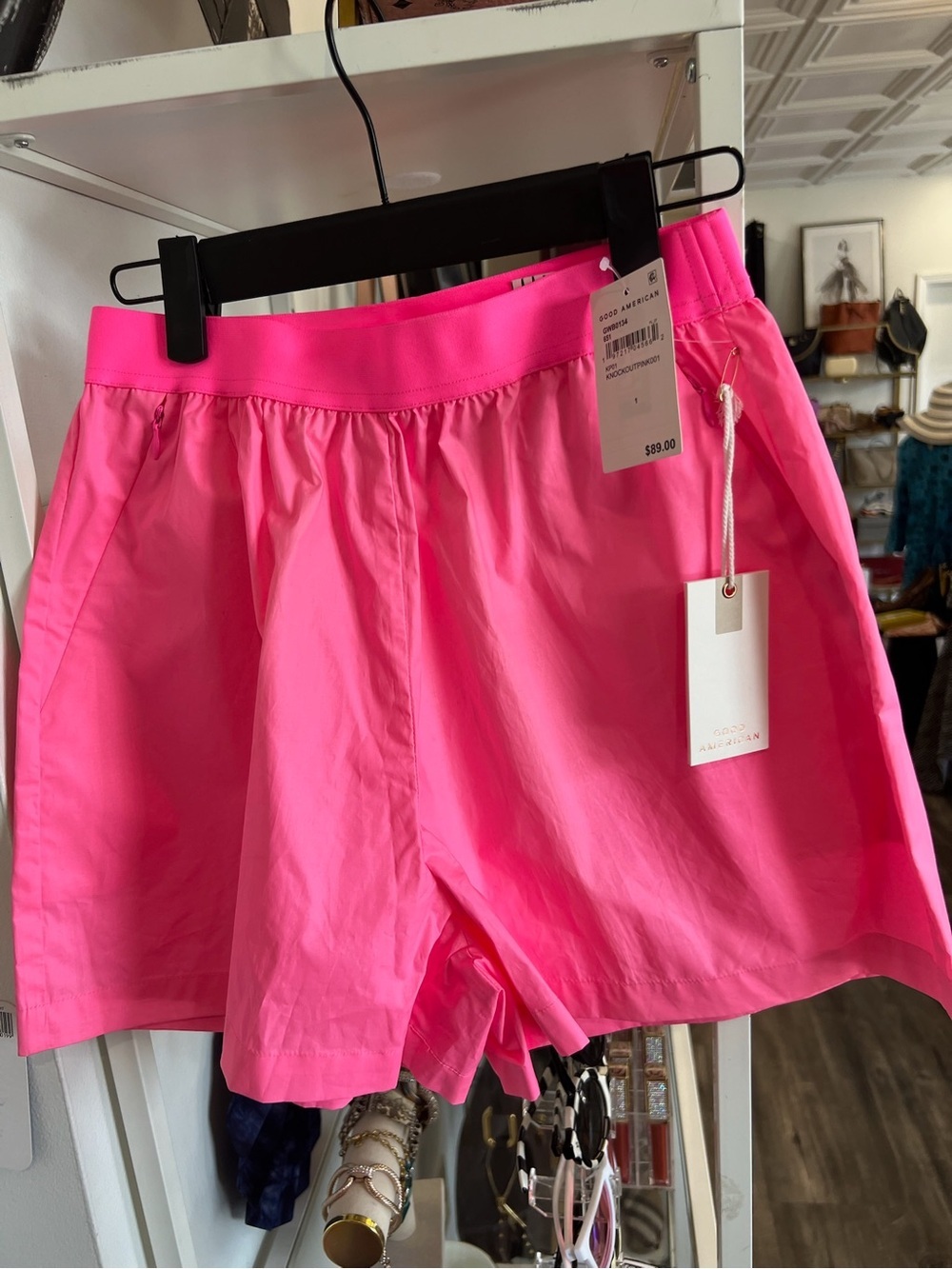 Good American Hot Pink Athletic Shorts NWT